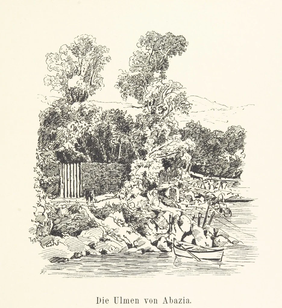 An illustration from Lose Blätter aus Abazia. Mit 32 Illustrationen. [By Louis Salvator, Archduke of Austria, 1886, leaf 25