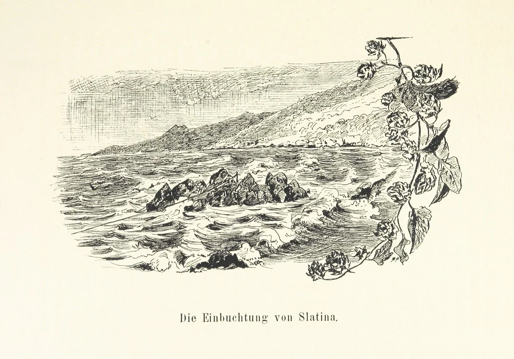 An illustration from Lose Blätter aus Abazia. Mit 32 Illustrationen. [By Louis Salvator, Archduke of Austria, 1886, leaf 99