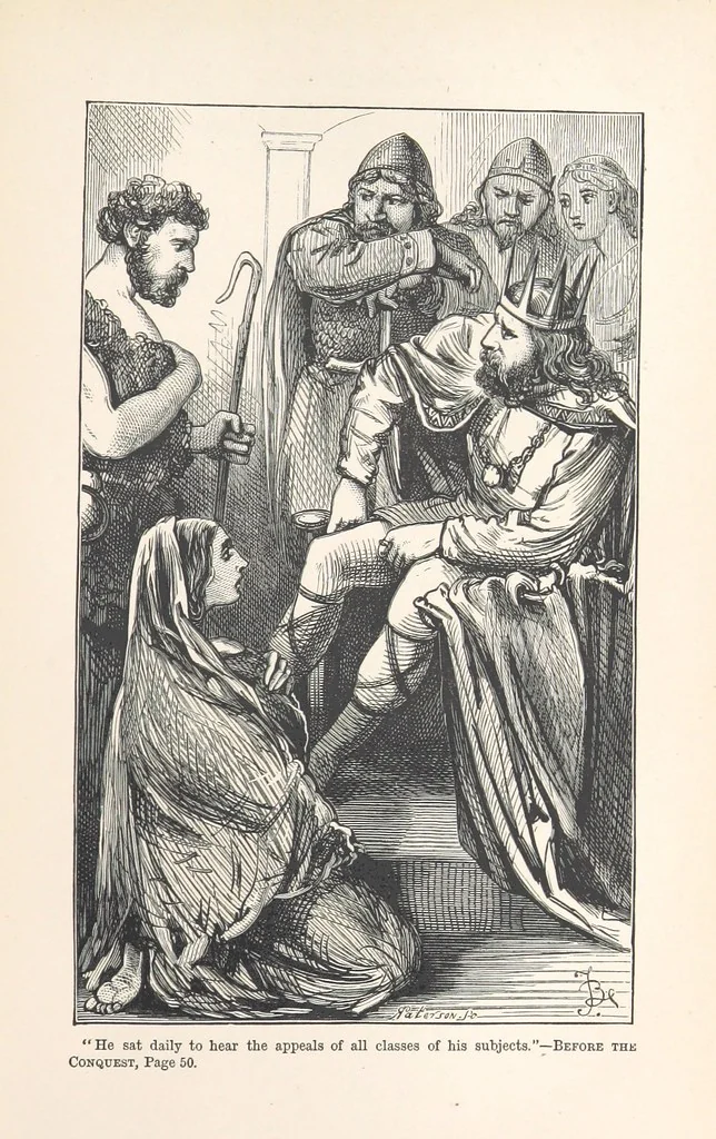 An illustration from Before the Conquest; or, English worthies in the old English period. With illustrations by F. Barnard, 1870, leaf 73