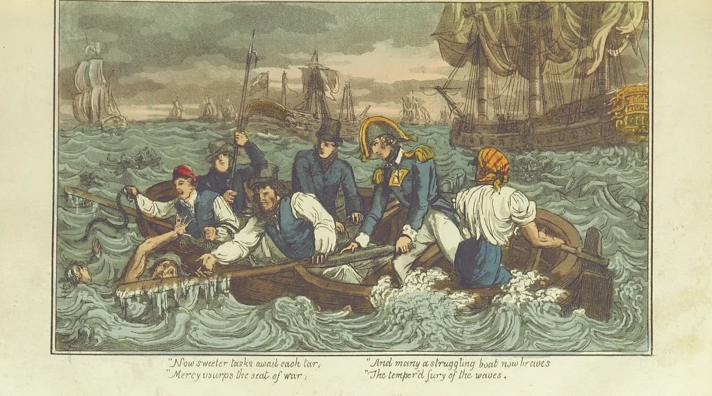 An illustration from The Adventures of a Post Captain. By a Naval Officer. [In verse.] With ... engravings, by Mr. Williams, 1817, leaf 107