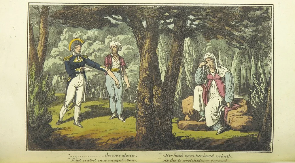 An illustration from The Adventures of a Post Captain. By a Naval Officer. [In verse.] With ... engravings, by Mr. Williams, 1817, leaf 202