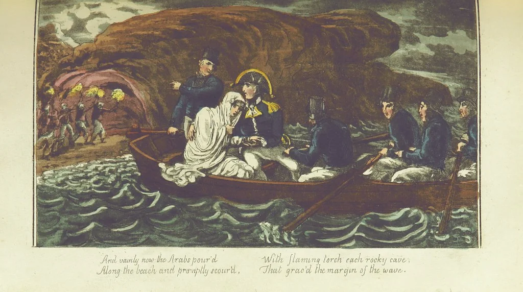 An illustration from The Adventures of a Post Captain. By a Naval Officer. [In verse.] With ... engravings, by Mr. Williams, 1817, leaf 213