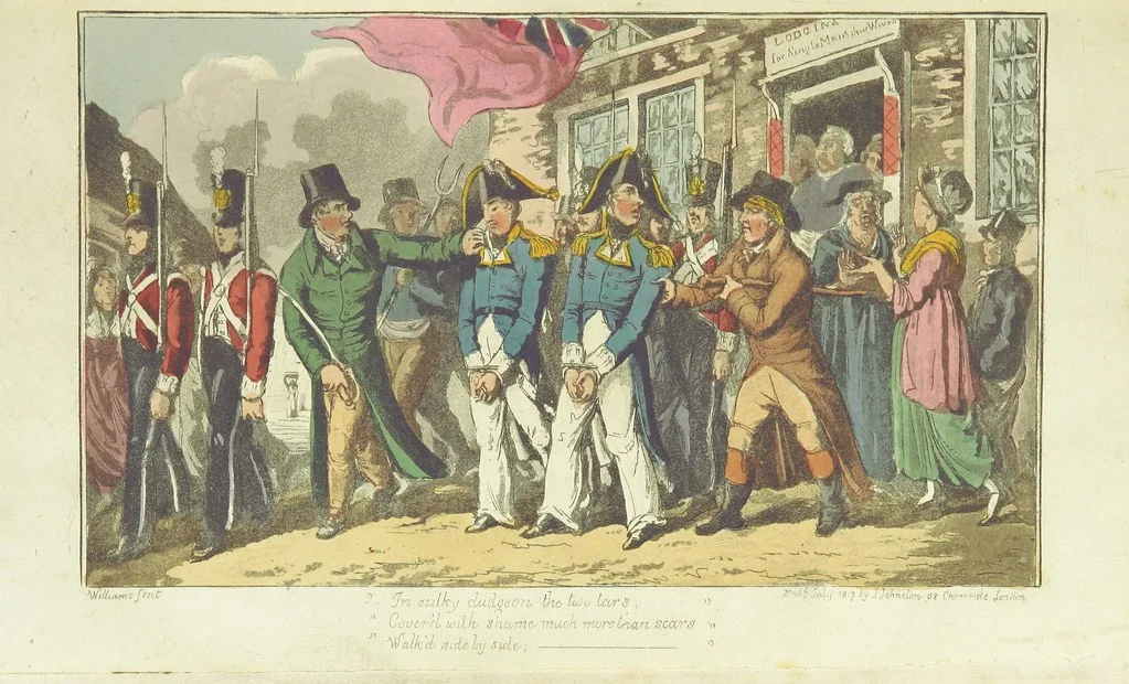 An illustration from The Adventures of a Post Captain. By a Naval Officer. [In verse.] With ... engravings, by Mr. Williams, 1817, leaf 53