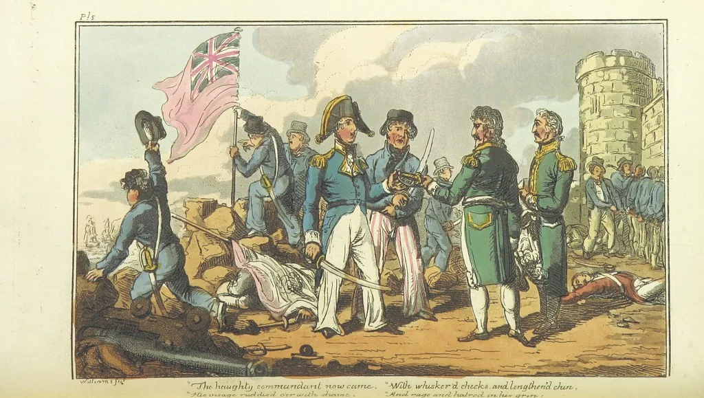 An illustration from The Adventures of a Post Captain. By a Naval Officer. [In verse.] With ... engravings, by Mr. Williams, 1817, leaf 78