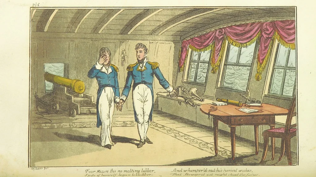 An illustration from The Adventures of a Post Captain. By a Naval Officer. [In verse.] With ... engravings, by Mr. Williams, 1817, leaf 94