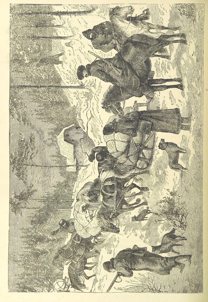 An illustration from Adventures round the World. With ... illustrations, 1880, leaf 210