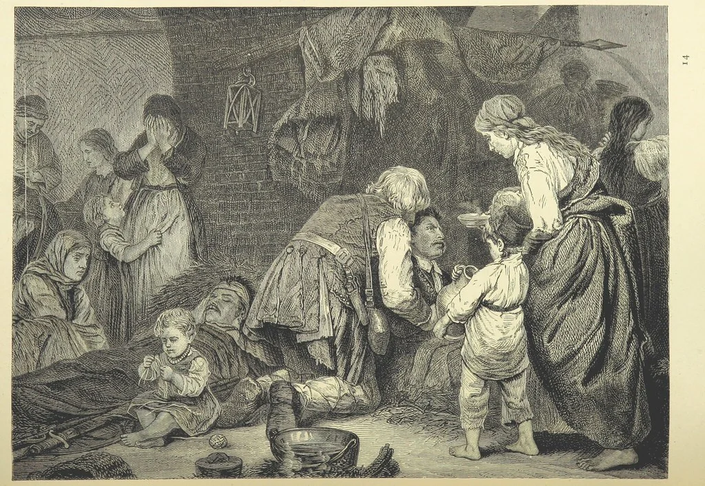 An illustration from Adventures round the World. With ... illustrations, 1880, leaf 221