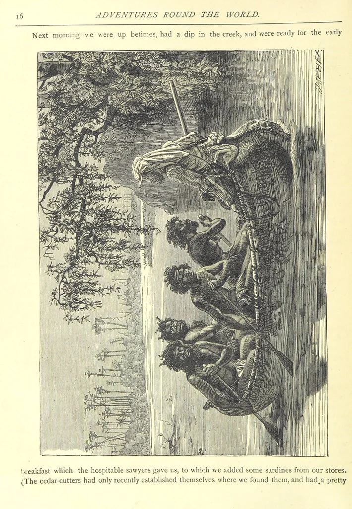 An illustration from Adventures round the World. With ... illustrations, 1880, leaf 28