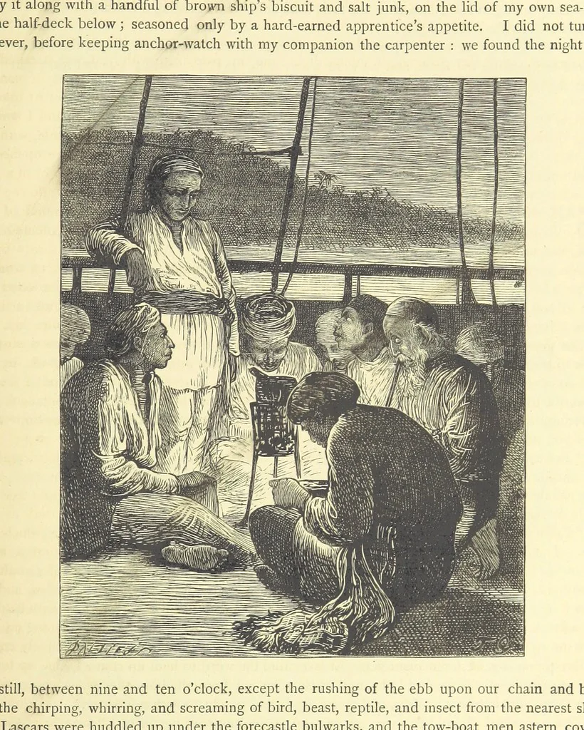 An illustration from Adventures round the World. With ... illustrations, 1880, leaf 65