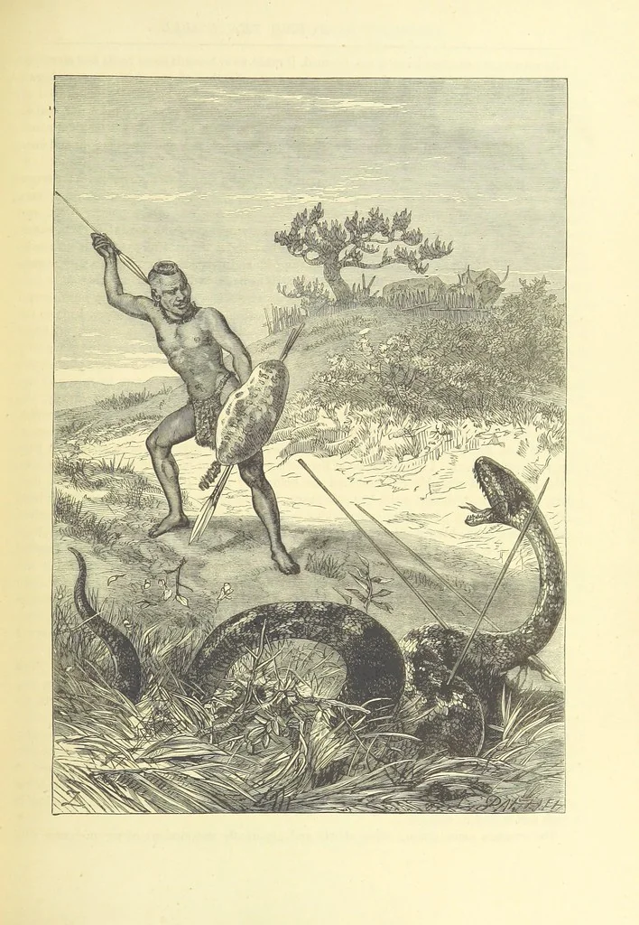 An illustration from Adventures round the World. With ... illustrations, 1880, leaf 97