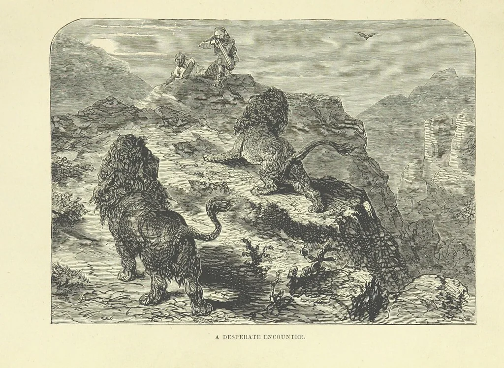 An illustration from The Land of the Lion; or, Adventures among the wild animals of Africa. With ... illustrations, 1876, leaf 41