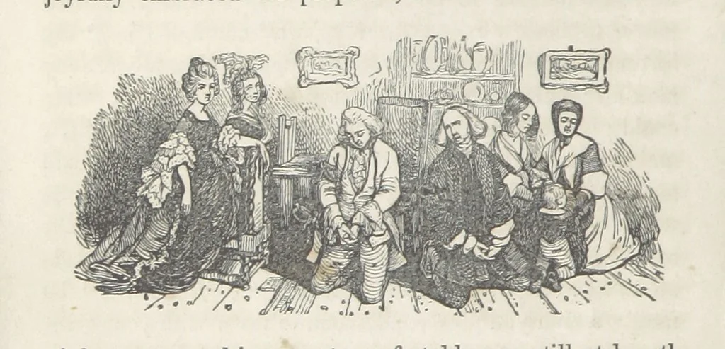 An illustration from The Vicar of Wakefield ... Illustrated with numerous engravings. With an account of the author's life and writings by J. Aikin, 1850, leaf 102