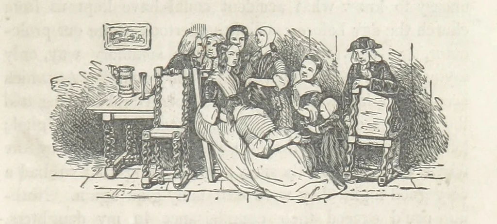 An illustration from The Vicar of Wakefield ... Illustrated with numerous engravings. With an account of the author's life and writings by J. Aikin, 1850, leaf 109