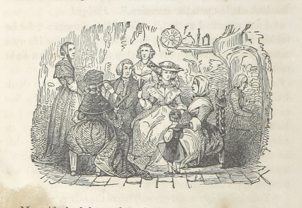 An illustration from The Vicar of Wakefield ... Illustrated with numerous engravings. With an account of the author's life and writings by J. Aikin, 1850, leaf 112