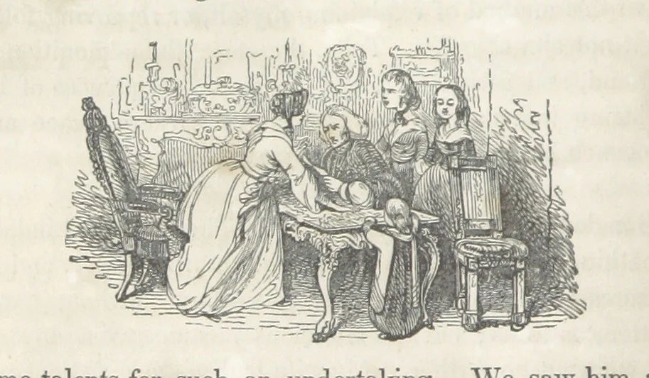 An illustration from The Vicar of Wakefield ... Illustrated with numerous engravings. With an account of the author's life and writings by J. Aikin, 1850, leaf 134