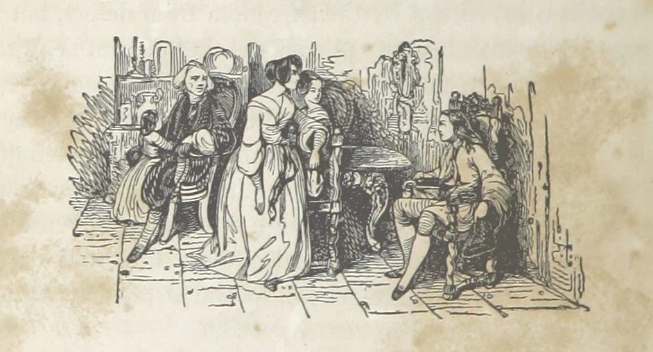 An illustration from The Vicar of Wakefield ... Illustrated with numerous engravings. With an account of the author's life and writings by J. Aikin, 1850, leaf 136