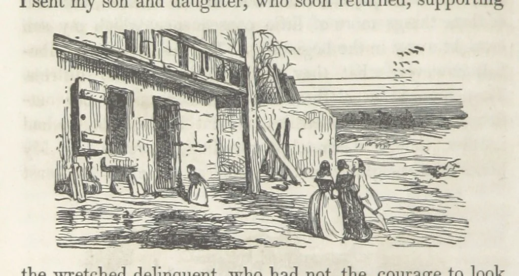 An illustration from The Vicar of Wakefield ... Illustrated with numerous engravings. With an account of the author's life and writings by J. Aikin, 1850, leaf 204