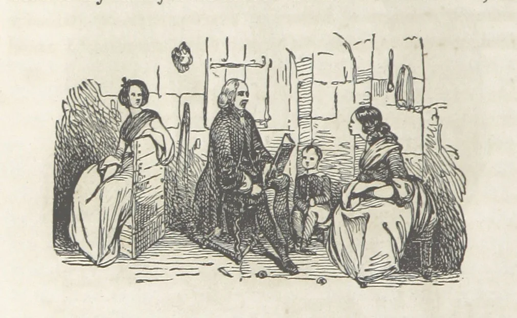 An illustration from The Vicar of Wakefield ... Illustrated with numerous engravings. With an account of the author's life and writings by J. Aikin, 1850, leaf 206
