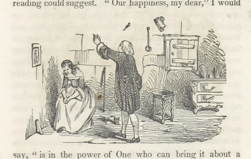 An illustration from The Vicar of Wakefield ... Illustrated with numerous engravings. With an account of the author's life and writings by J. Aikin, 1850, leaf 207