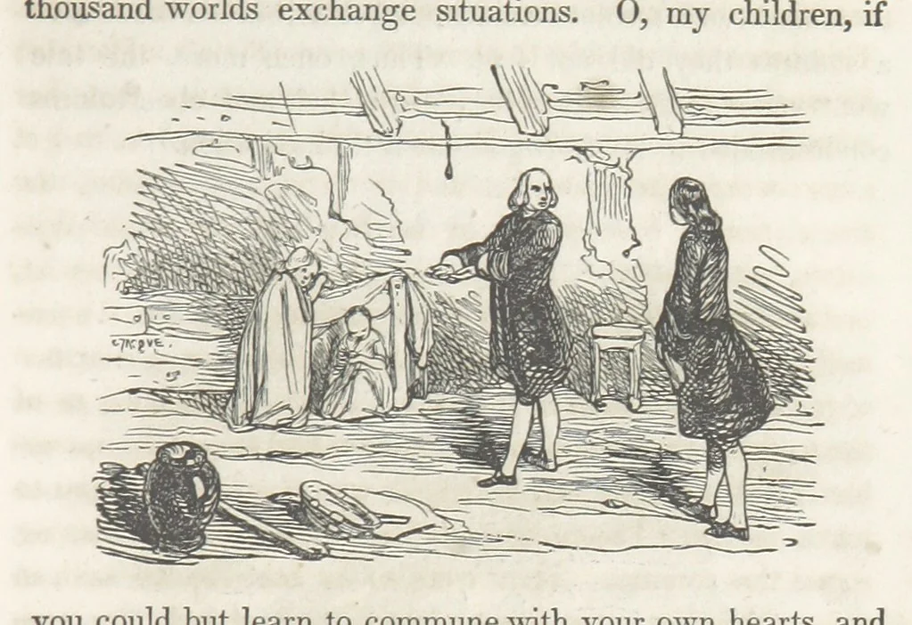 An illustration from The Vicar of Wakefield ... Illustrated with numerous engravings. With an account of the author's life and writings by J. Aikin, 1850, leaf 211