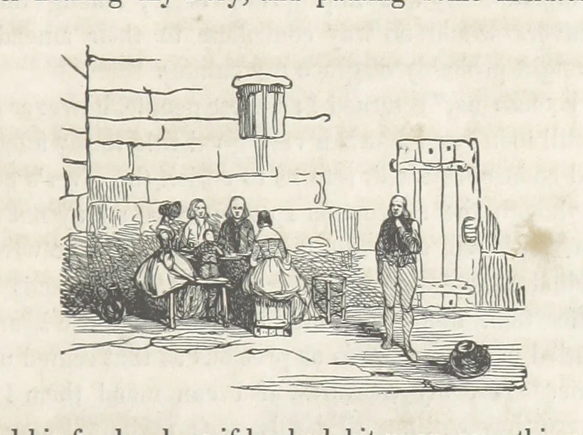 An illustration from The Vicar of Wakefield ... Illustrated with numerous engravings. With an account of the author's life and writings by J. Aikin, 1850, leaf 231