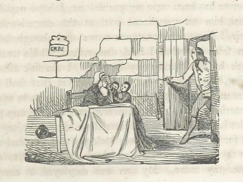 An illustration from The Vicar of Wakefield ... Illustrated with numerous engravings. With an account of the author's life and writings by J. Aikin, 1850, leaf 241