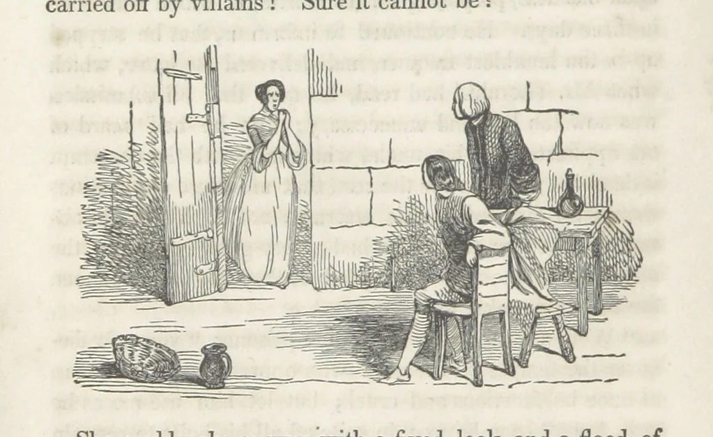 An illustration from The Vicar of Wakefield ... Illustrated with numerous engravings. With an account of the author's life and writings by J. Aikin, 1850, leaf 244