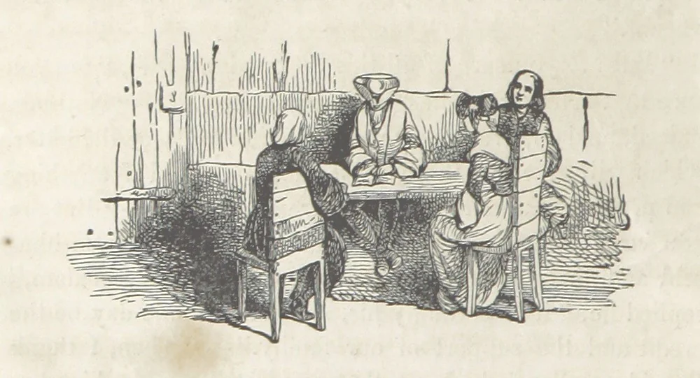 An illustration from The Vicar of Wakefield ... Illustrated with numerous engravings. With an account of the author's life and writings by J. Aikin, 1850, leaf 246