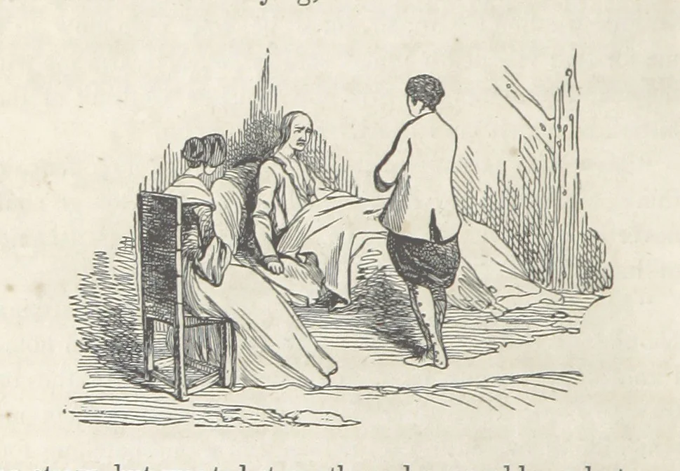 An illustration from The Vicar of Wakefield ... Illustrated with numerous engravings. With an account of the author's life and writings by J. Aikin, 1850, leaf 250