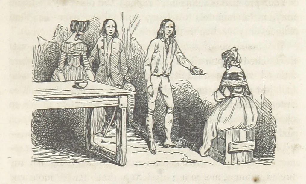 An illustration from The Vicar of Wakefield ... Illustrated with numerous engravings. With an account of the author's life and writings by J. Aikin, 1850, leaf 265