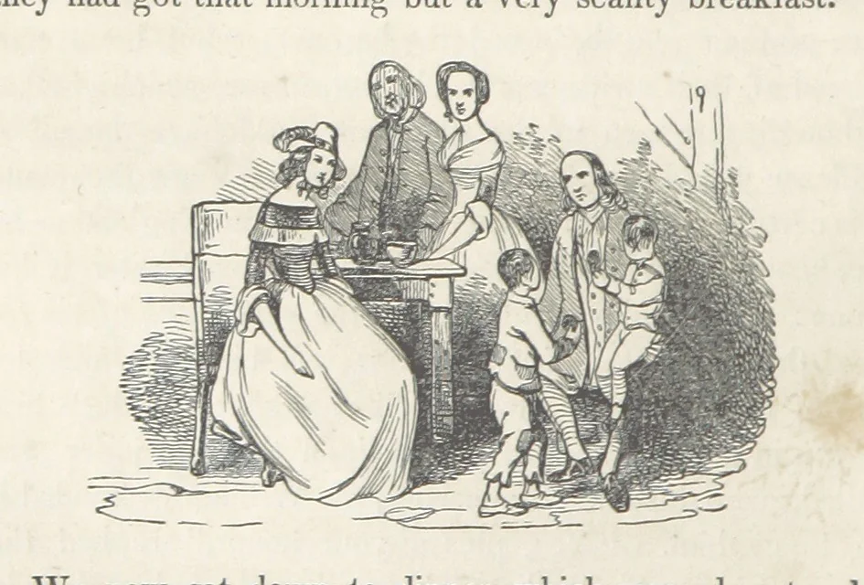 An illustration from The Vicar of Wakefield ... Illustrated with numerous engravings. With an account of the author's life and writings by J. Aikin, 1850, leaf 266