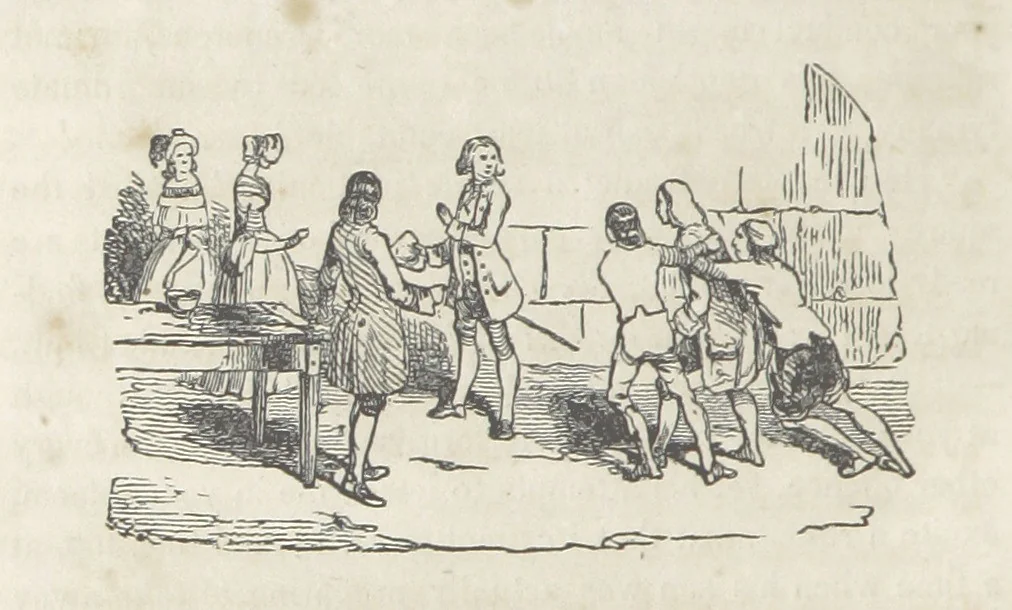 An illustration from The Vicar of Wakefield ... Illustrated with numerous engravings. With an account of the author's life and writings by J. Aikin, 1850, leaf 270