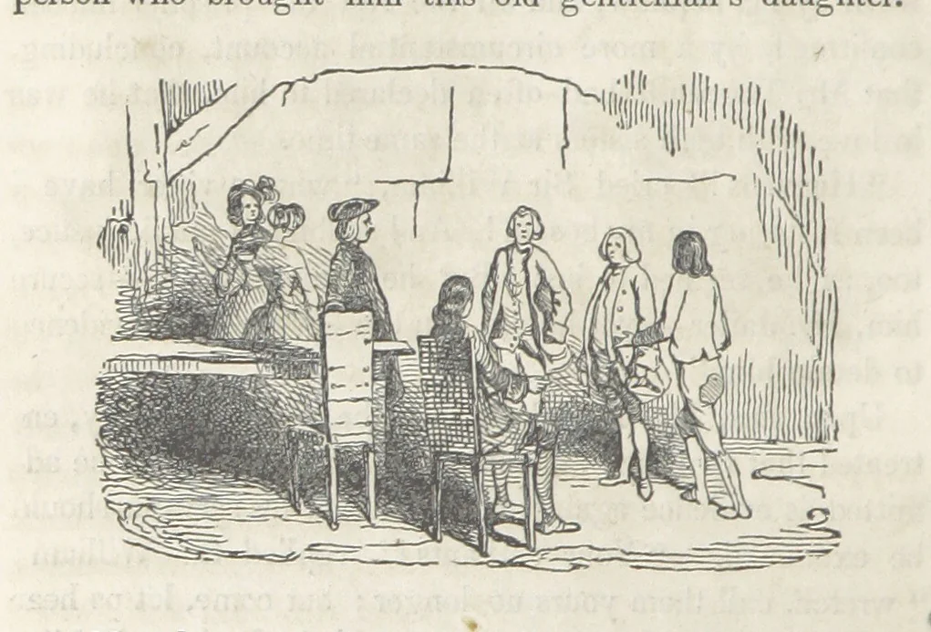 An illustration from The Vicar of Wakefield ... Illustrated with numerous engravings. With an account of the author's life and writings by J. Aikin, 1850, leaf 272