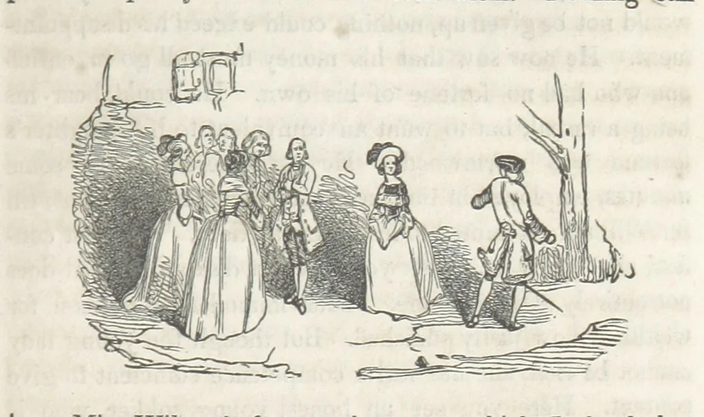 An illustration from The Vicar of Wakefield ... Illustrated with numerous engravings. With an account of the author's life and writings by J. Aikin, 1850, leaf 277