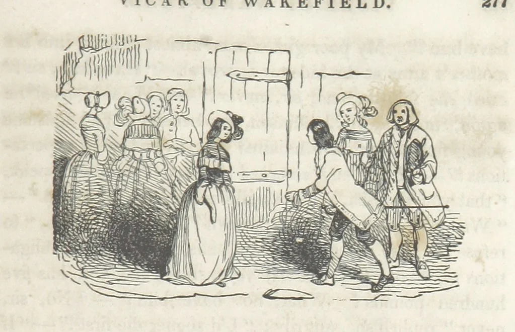 An illustration from The Vicar of Wakefield ... Illustrated with numerous engravings. With an account of the author's life and writings by J. Aikin, 1850, leaf 283