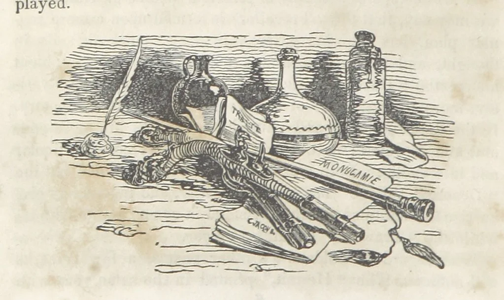 An illustration from The Vicar of Wakefield ... Illustrated with numerous engravings. With an account of the author's life and writings by J. Aikin, 1850, leaf 48
