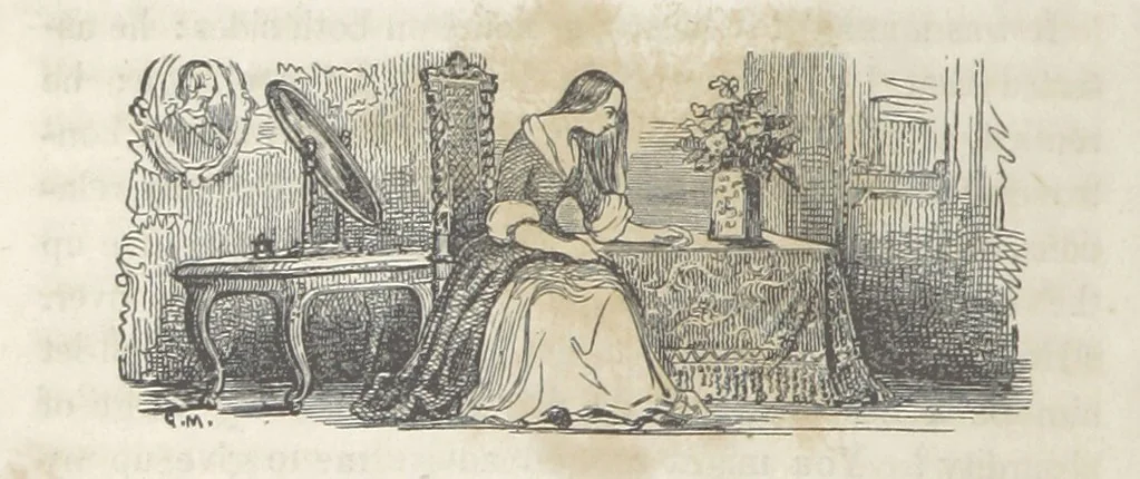 An illustration from The Vicar of Wakefield ... Illustrated with numerous engravings. With an account of the author's life and writings by J. Aikin, 1850, leaf 60