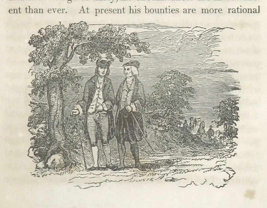 An illustration from The Vicar of Wakefield ... Illustrated with numerous engravings. With an account of the author's life and writings by J. Aikin, 1850, leaf 67
