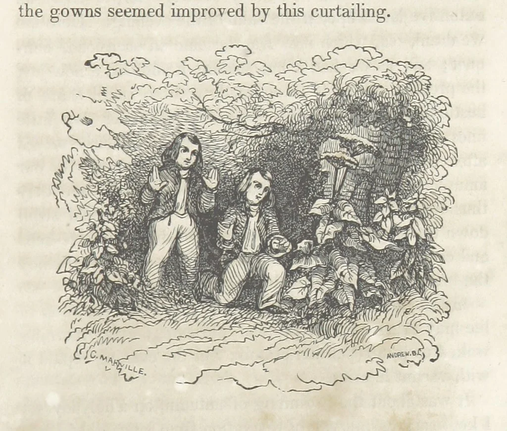 An illustration from The Vicar of Wakefield ... Illustrated with numerous engravings. With an account of the author's life and writings by J. Aikin, 1850, leaf 73