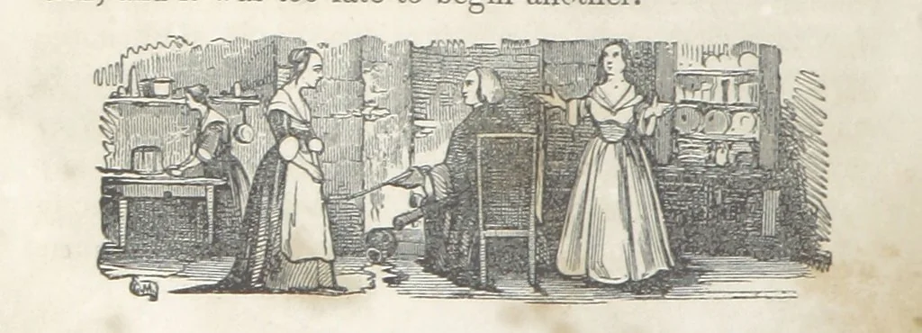 An illustration from The Vicar of Wakefield ... Illustrated with numerous engravings. With an account of the author's life and writings by J. Aikin, 1850, leaf 82