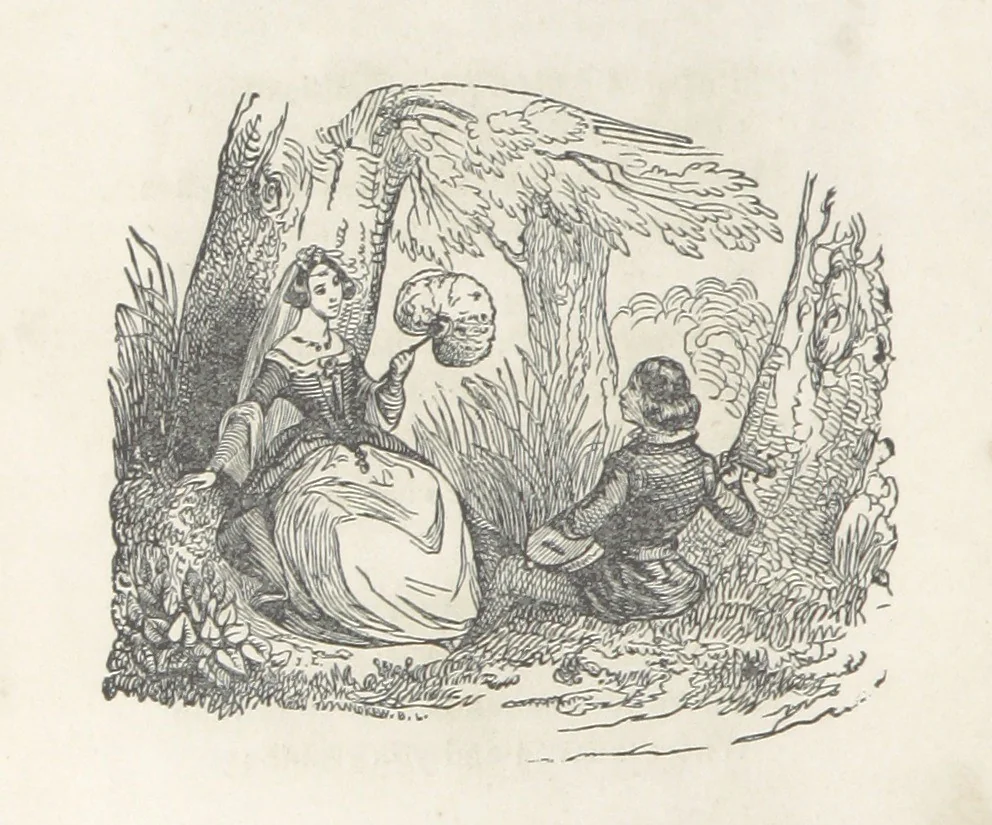 An illustration from The Vicar of Wakefield ... Illustrated with numerous engravings. With an account of the author's life and writings by J. Aikin, 1850, leaf 94