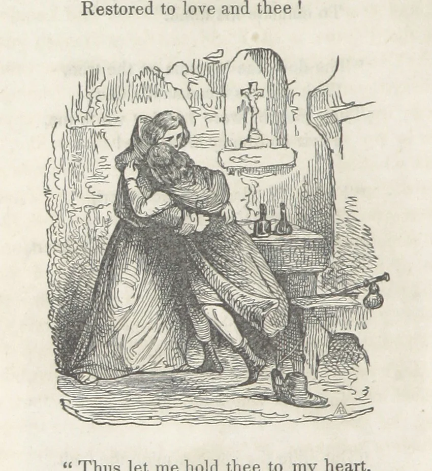 An illustration from The Vicar of Wakefield ... Illustrated with numerous engravings. With an account of the author's life and writings by J. Aikin, 1850, leaf 96