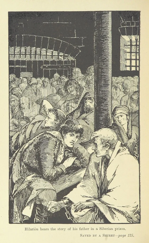 An illustration from Saved by a Secret. A story of Siberian exile and adventure, 1892, leaf 134