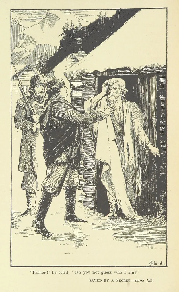 An illustration from Saved by a Secret. A story of Siberian exile and adventure, 1892, leaf 208