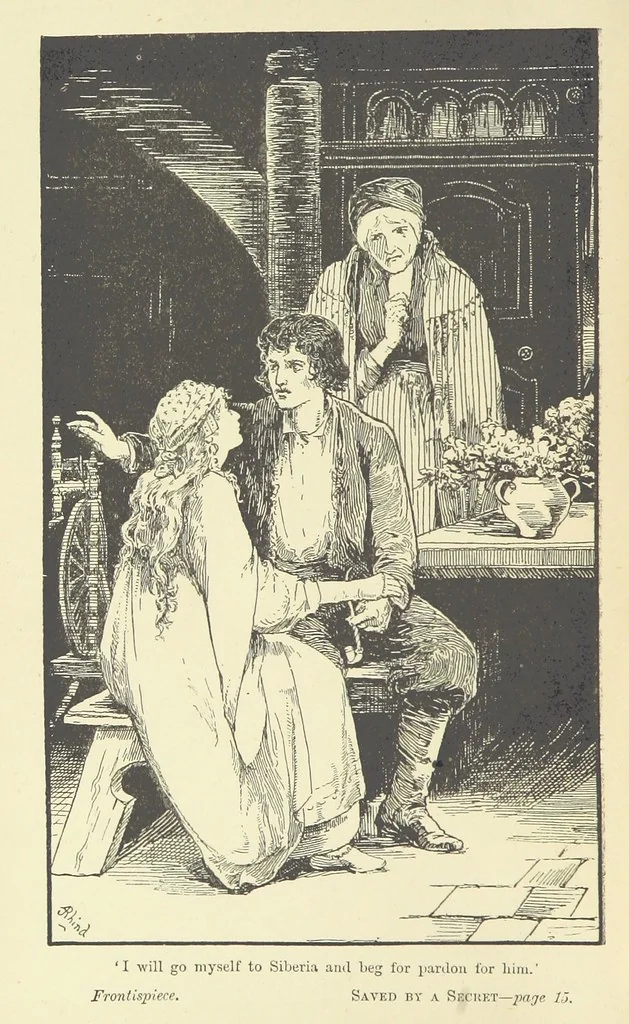 An illustration from Saved by a Secret. A story of Siberian exile and adventure, 1892, leaf 8