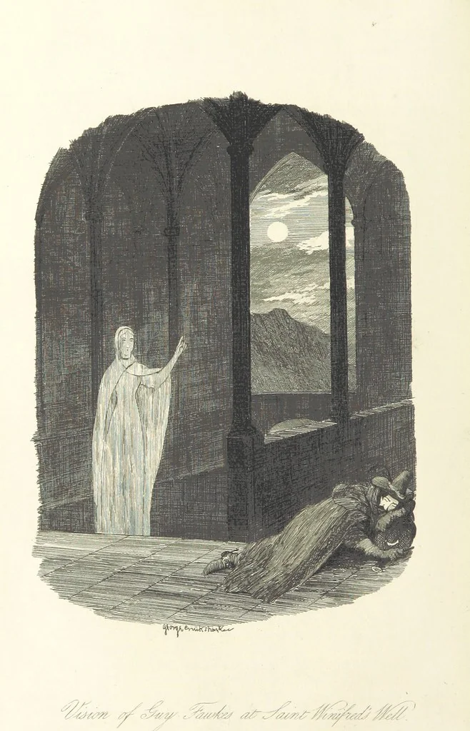 An illustration from Guy Fawkes; or the Gunpowder treason, etc, 1857, leaf 110