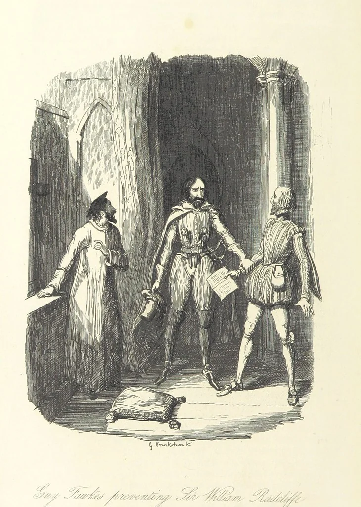 An illustration from Guy Fawkes; or the Gunpowder treason, etc, 1857, leaf 126