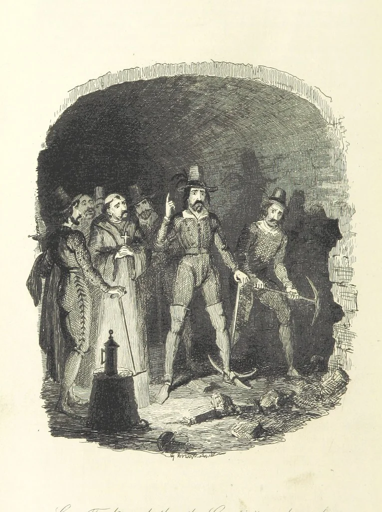 An illustration from Guy Fawkes; or the Gunpowder treason, etc, 1857, leaf 218
