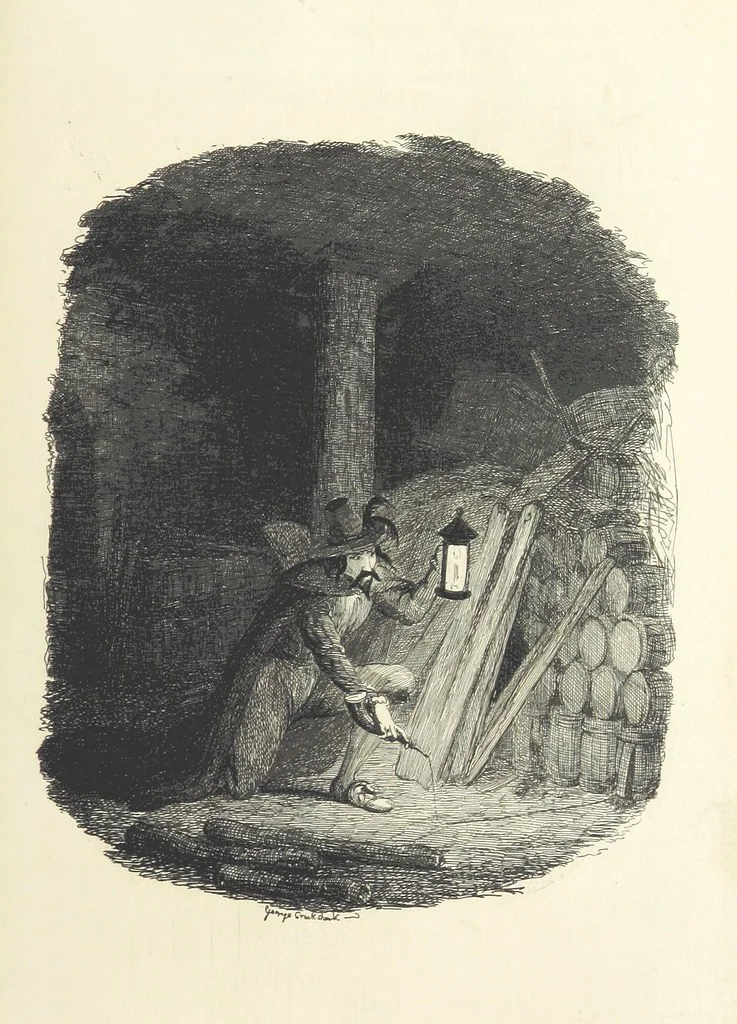 An illustration from Guy Fawkes; or the Gunpowder treason, etc, 1857, leaf 273
