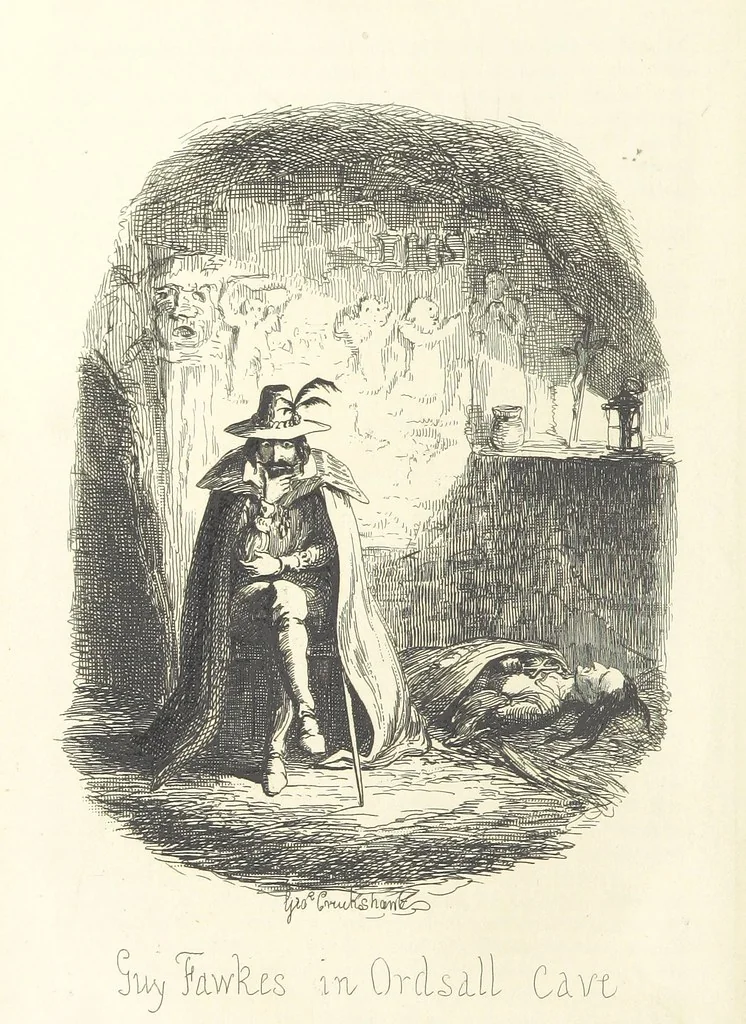 An illustration from Guy Fawkes; or the Gunpowder treason, etc, 1857, leaf 30